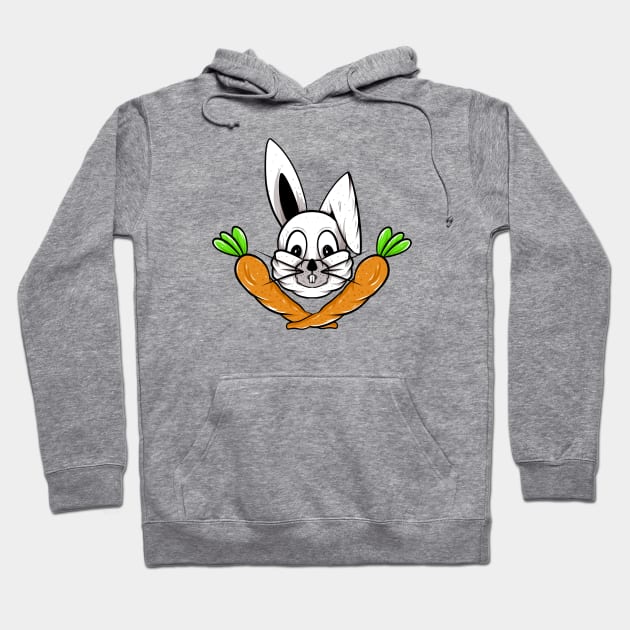 Bunny and the Sweet Carrots Hoodie by yud art